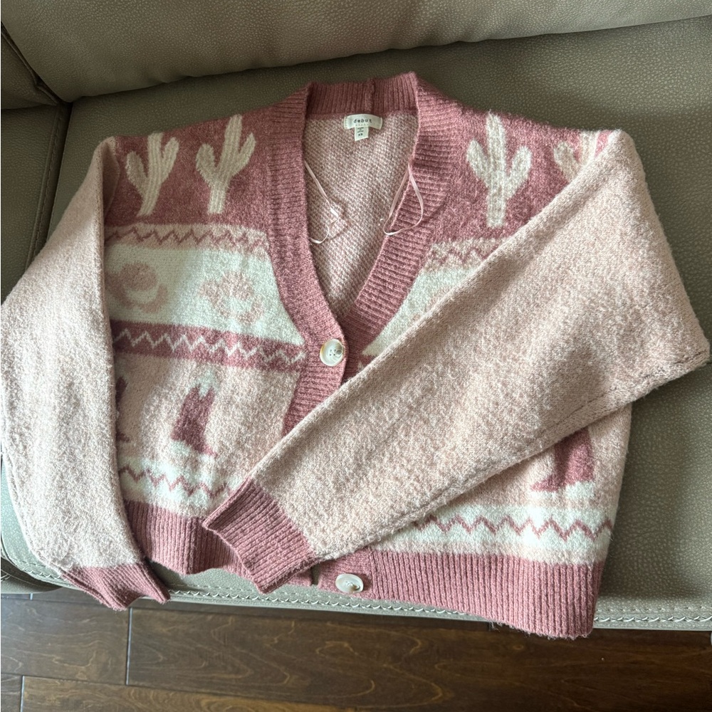 Pink Patterned Women's Sweater
